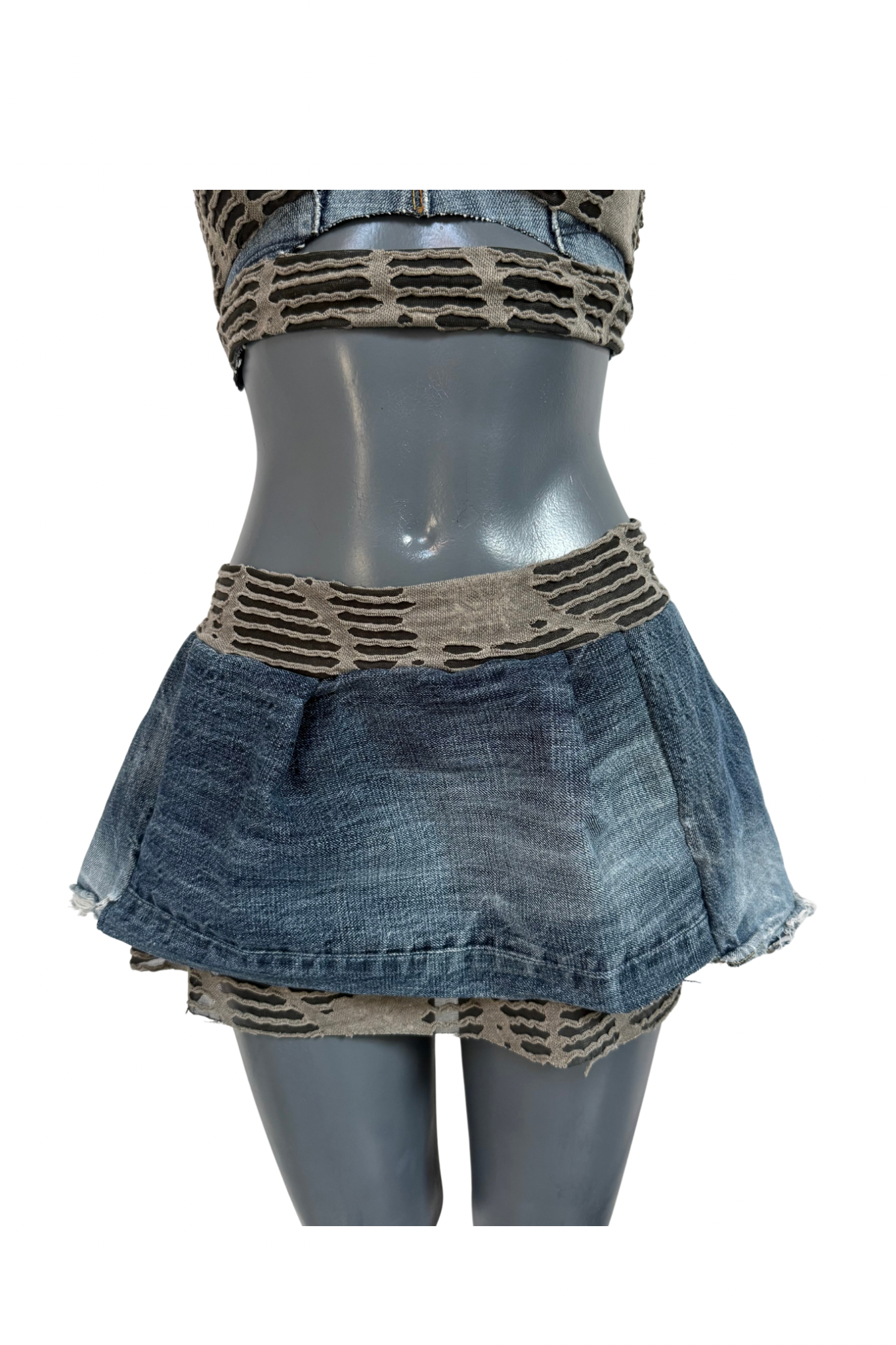 Fused - Khaki Mini Skirt & Top