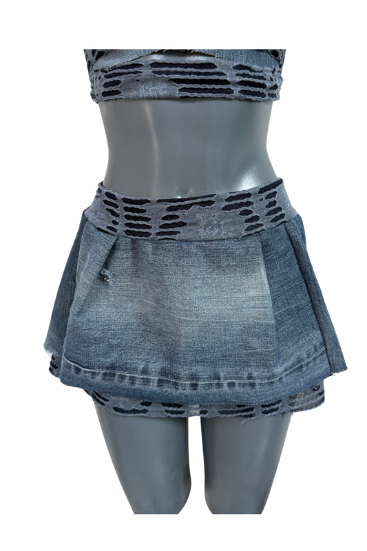 Fused - Blue Mini Skirt