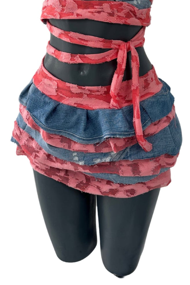 Fusion - Pink Mini Skirt & Top
