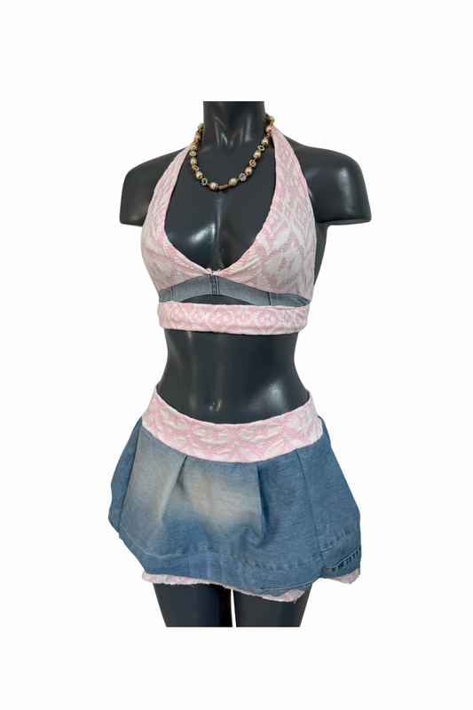 Fused - Pink Mini Skirt & Top