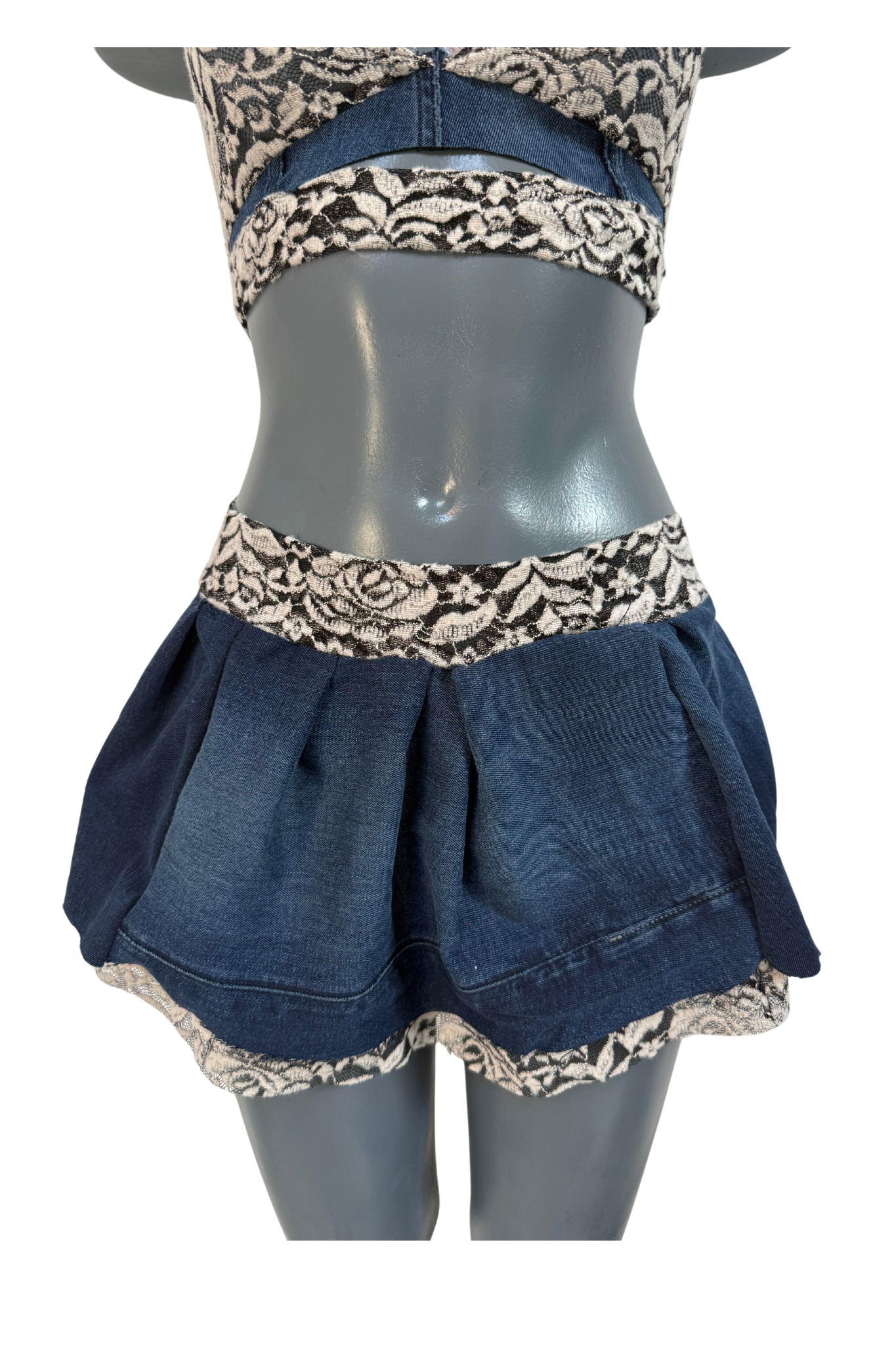 Fused - Dark Blue Mini Skirt & Top