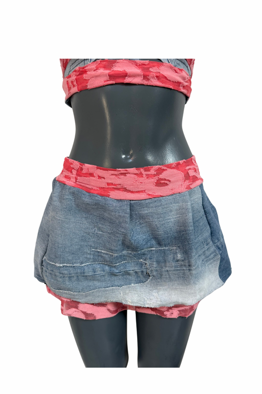 Fused - Coral Mini Skirt