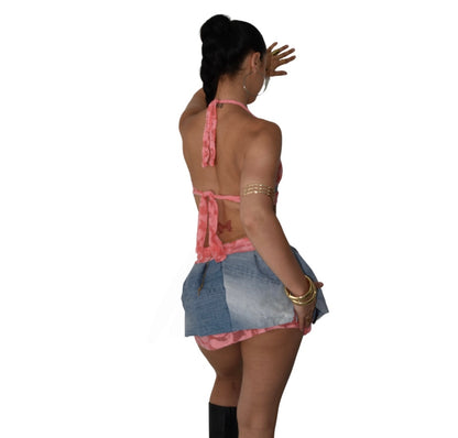 Fused - Coral Mini Skirt & Top