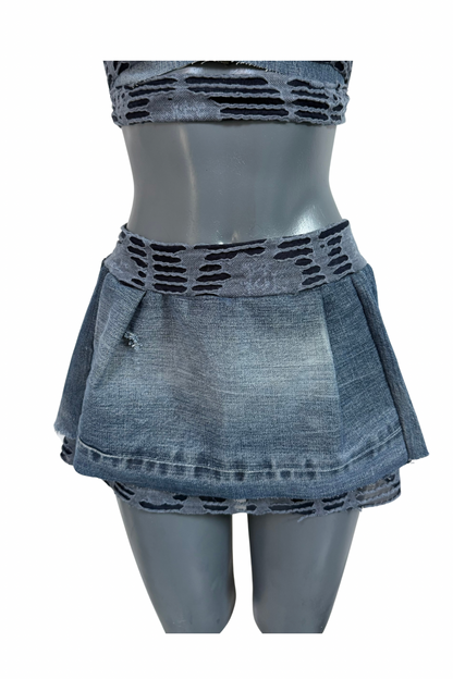 Fused - Blue Mini Skirt