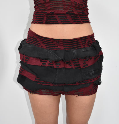 Red Outcast Mini Skirt