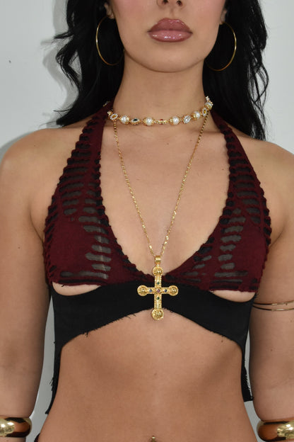 Red Outcast Bralette
