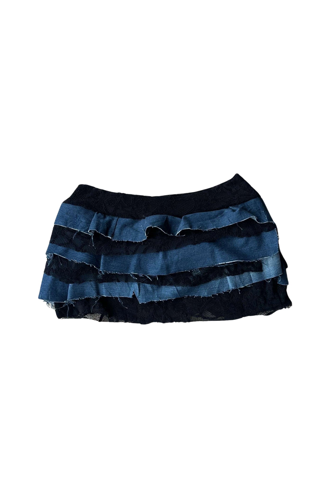 1 of 1 Black & Blue Outcast Mini Skirt