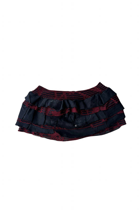 Red Outcast Mini Skirt