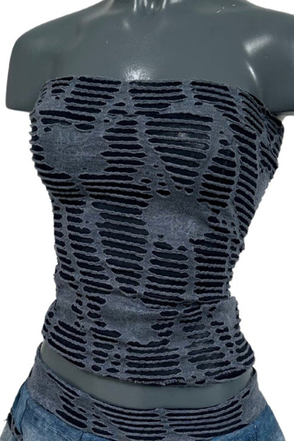 Outcast Blue Bandeau Top