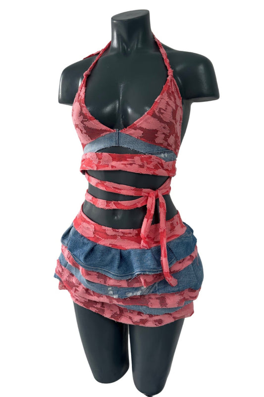 Fusion - Pink Mini Skirt & Top