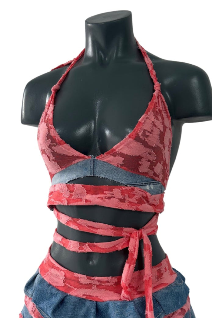 Coral Pink Fusion Top