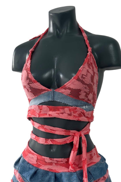 Coral Pink Fusion Top